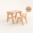Ensemble - table et chaise évolutives pour jeunes enfants - nature