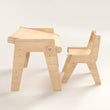 Ensemble - table et chaise évolutives pour jeunes enfants - nature