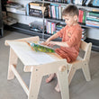 Ensemble - table et chaise évolutives pour jeunes enfants - nature