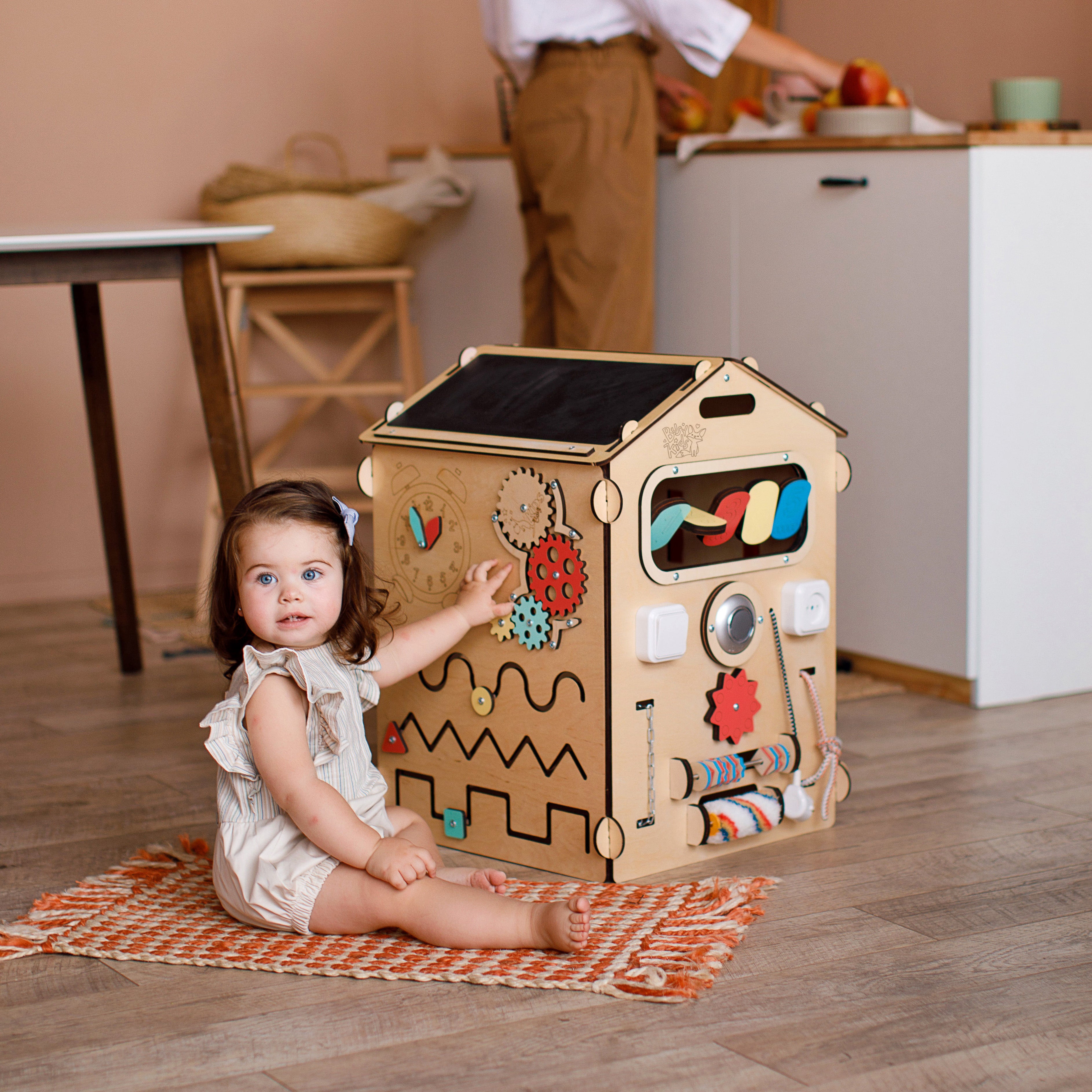 Jeu De Motricité Boucle Du Moteur Mertens En Bois - Pour Enfants Dès 18 Mois, Multicolore