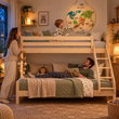 BusyKids Carte du monde en bois avec figurines d’animaux magnétiques
