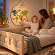 BusyKids Carte du monde en bois avec figurines d’animaux magnétiques