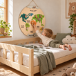 BusyKids Carte du monde en bois avec figurines d’animaux magnétiques