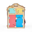Panneau avec portes pour maisonnette Busy Board – Natura