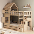 BusyKids Lit superposé DREAM-HOUSE avec échelle et rangements 200x90 cm