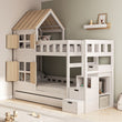 BusyKids Lit superposé DREAM-HOUSE avec échelle et rangements 200x90 cm