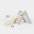 Ensemble - Triangle de Pikler et un grand toboggan à double face