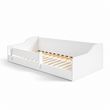 Lit Montessori au sol ERYK 160 × 80 cm avec barrière de sécurité – Blanc
