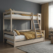 Lit superposé BusyKids LUMI avec échelle frontale 90 x 200 / 120 x 200 cm