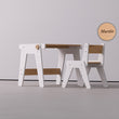 Ensemble - table et chaise évolutives pour jeunes enfants - blanche