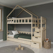 BusyKids Lit superposé MAMI-TWIN avec escalier de rangement 90 x 200 cm