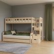 BusyKids FOXY-MAX avec escalier de rangement 90 x 200 / 120 x 200 cm