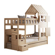 BusyKids Lit superposé DREAM-HOUSE avec échelle et rangements 200x90 cm