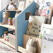 Ensemble - Bibliothèque enfant + Étagère à jouets - Couleur bleu clair / rose