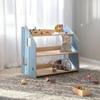 Étagère à jouets - Couleur bleu clair / rose