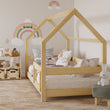 Lit en forme de maison BusyKids KIKI-HOUSE avec barrière de sécurité