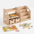 Bibliothèque + étagère à jouets + Boîte à jouets ×2 + contenu au choix — Ensemble BusyKids · Premiers encastrements [fill:sorters]