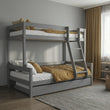 Lit superposé BusyKids LUMI avec échelle frontale 90 x 200 / 120 x 200 cm