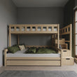 BusyKids FOXY-MAX avec escalier de rangement 90 x 200 / 120 x 200 cm