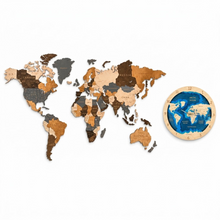Carte du monde et horloge