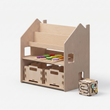 Étagère 2-en-1 + Boîte à jouets ×2 + contenu au choix — Ensemble BusyKids · Cube d’activités et encastrement [fill:cube]