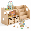 Bibliothèque + étagère à jouets + Boîte à jouets ×2 + contenu au choix — Ensemble BusyKids · Formes et motricité [fill:shapes]