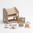Étagère 2-en-1 + Boîte Montessori 36 mois et + + contenu au choix — Ensemble BusyKids [fill:none]