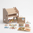 Étagère 2-en-1 + Boîte Montessori 36 mois et + + contenu au choix, Ensemble BusyKids · Univers : forêt et rails [fill:story]