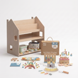 Étagère 2-en-1 + Boîte Montessori 36 mois et + + contenu au choix — Ensemble BusyKids · Vaisselle et goûter [fill:food]