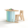 Ensemble - bascule / planche à double face / chaise - couleur menthe