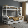Lit superposé BusyKids LUMI avec échelle frontale 90 x 200 / 120 x 200 cm