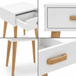 Table de chevet LUNA – Blanc