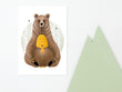 BusyKids Tableau sur toile BEAR pour la chambre d’enfant