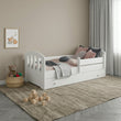Lit enfant FELIX avec barrière de protection et tiroir de rangement - 160 x 80 cm