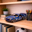 Maquette 3D en bois Voiture sportive type muscle car BusyKids