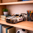 Maquette 3D en bois Voiture de police sportive BusyKids