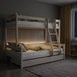 Lit superposé BusyKids LUMI avec échelle frontale 90 x 200 / 120 x 200 cm