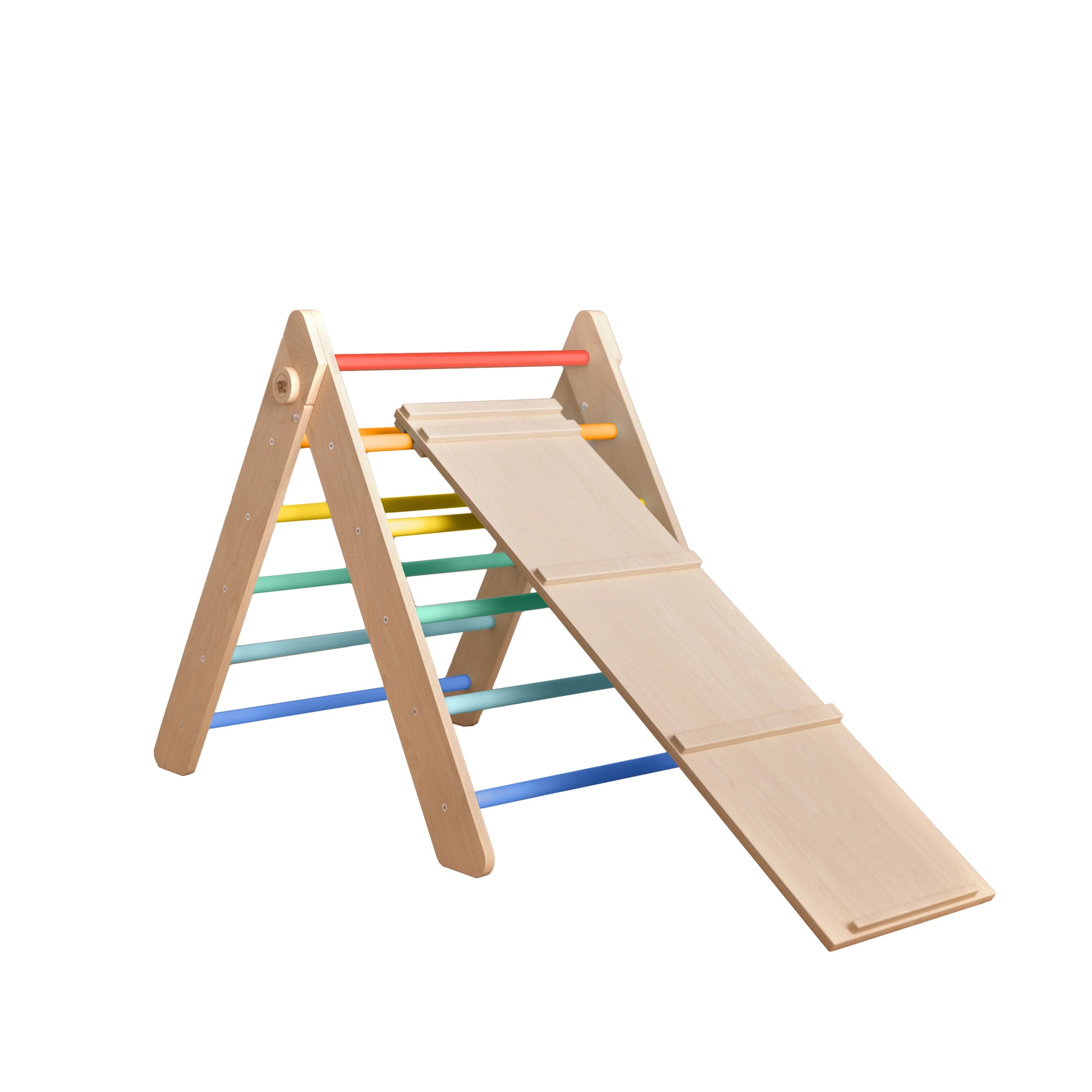 Cube d'escalade, triangle et toboggan MONTESSORI bois FSC