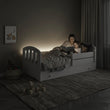 Lit enfant FELIX avec barrière de protection et tiroir de rangement - 160 x 80 cm