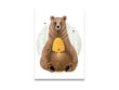 BusyKids Tableau sur toile BEAR pour la chambre d’enfant