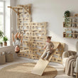 BusyKids Climbway TRIO – trois panneaux d’escalade modulaires avec barre de traction