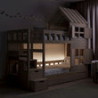 BusyKids Lit superposé DREAM-HOUSE avec échelle et rangements 200x90 cm