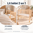 BusyKids MIRACLE 2 en 1 berceau cododo avec matelas