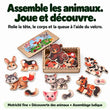Puzzle éducatif en bois BusyKids - Animaux, 30 pièces