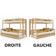 Lit superposé BusyKids LUMI-ONE avec échelle latérale 90 x 200 / 120 x 200 cm