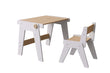 Ensemble - table et chaise évolutives pour jeunes enfants - blanche