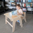 Ensemble - table et chaise évolutives pour jeunes enfants - nature