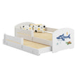 Lit enfant LUK-MAX avec couchage supplémentaire 145 x 80 cm et matelas