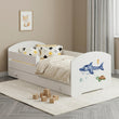 Lit enfant LUK-ONE avec barrière de protection et tiroir de rangement