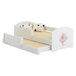 Lit enfant LUK-MAX avec couchage supplémentaire 145 x 80 cm et matelas
